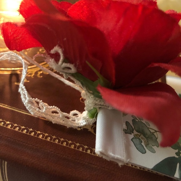 Floral Bookmark w Stackable Mini Teapot and Saucer - Picture 6 of 9